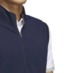 Adidas Golf Men's Elevated Quarter Zip Golf Vest -American Golf Shop 414515 CollegiateNavy adidas Golf Mens Elevated Quarter Zip Vest 4