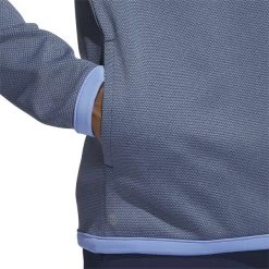 Adidas Golf Adidas Men's Microdot Quarter Zip Golf Mid Layer -American Golf Shop 414612 CollegiateNavy BlueFusion adidas Golf Mens Microdot Quarter Zip Golf Mid Layer 5