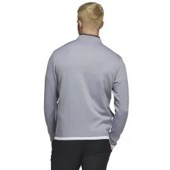 Adidas Golf Adidas Men's Microdot Quarter Zip Golf Mid Layer -American Golf Shop 414612 White Grey adidas Golf Mens Microdot Quarter Zip Golf Mid Layer 3