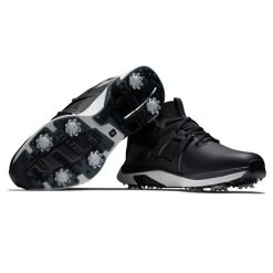 FootJoy Men's HyperFlex Carbon Waterproof Spiked Golf Shoes -American Golf Shop 414971 Black White Grey FootJoy Mens HyperFlex Carbon Spiked Golf Shoes 7