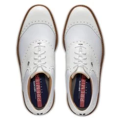 FootJoy Premiere Series Wilcox Waterproof Spiked Golf Shoes -American Golf Shop 414988 White White Grey FootJoy Premiere Series Wilcox Waterproof Spiked Golf Shoes 4