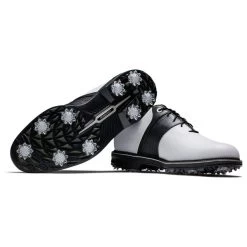 FootJoy Men's Premiere Packard Waterproof Spiked Golf Shoes 8 FootJoy Men's Premiere Packard Waterproof Spiked Golf Shoes -American Golf Shop 414999 White Black Black FootJoy Mens Premiere Packard Waterproof Spiked Golf Shoes 7