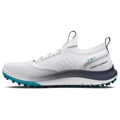 Under Armour Men's Charged Phantom Spikeless Golf Shoes -American Golf Shop 415944 White White Navy Under Armour Mens Charged Phantom Spikeless Golf Shoes 2