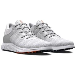 Under Armour Ladies Charged Breathe 2 Knit Spikeless Golf Shoes 11 Under Armour Ladies Charged Breathe 2 Knit Spikeless Golf Shoes -American Golf Shop 415977 HaloGrey White Under Armour Ladies Charged Breathe2 Knit Spikeless Golf Shoes 5