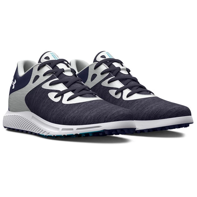 Under Armour Ladies Charged Breathe 2 Knit Spikeless Golf Shoes Under Armour Ladies Charged Breathe 2 Knit Spikeless Golf Shoes -American Golf Shop 415977 MidnightNavy White Under Armour Ladies Charged Breathe2 Knit Spikeless Golf Shoes 5