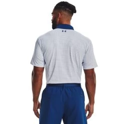Under Armour Men's T2G Printed Golf Polo Shirt -American Golf Shop 416013 White BlueMirage BlueMirage Under Armour Mens T2G Printed Golf Polo Shirt 2