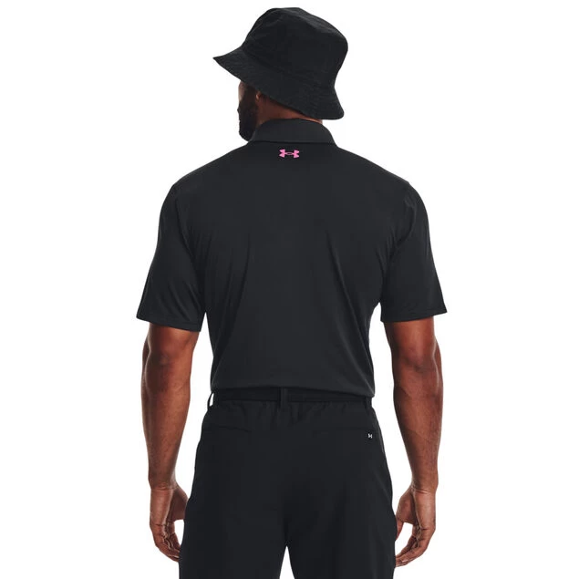 Under Armour Men's Playoff 3.0 Low Round Stripe Golf Polo Shirt Under Armour Men's Playoff 3.0 Low Round Stripe Golf Polo Shirt -American Golf Shop 416064 Black JetGray RebelPink Under Armour Mens Playoff Stripe Golf Polo Shirt 2