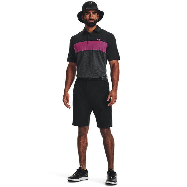 Under Armour Men's Playoff 3.0 Low Round Stripe Golf Polo Shirt Under Armour Men's Playoff 3.0 Low Round Stripe Golf Polo Shirt -American Golf Shop 416064 Black JetGray RebelPink Under Armour Mens Playoff Stripe Golf Polo Shirt 4