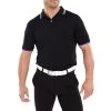 FootJoy Men's Solid Trim Golf Polo Shirt -American Golf Shop 416299 Black FootJoy Mens Solid Trim Golf Polo Shirt 1