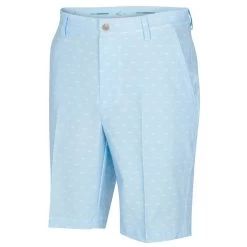 Greg Norman Men's Microlux Hybrid Shark Print Golf Shorts -American Golf Shop 416637 MistyBlue Greg Norman Mens Microlux Hybrid Shark Print Golf Shorts 1