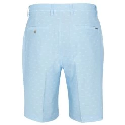 Greg Norman Men's Microlux Hybrid Shark Print Golf Shorts -American Golf Shop 416637 MistyBlue Greg Norman Mens Microlux Hybrid Shark Print Golf Shorts 2