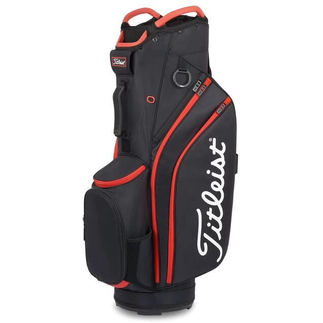 Titleist 14 Golf Cart Bag Titleist 14 Golf Cart Bag -American Golf Shop 418254 Black Black Red Titleist 14 Golf Cart Bag 1