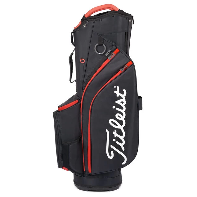 Titleist 14 Golf Cart Bag Titleist 14 Golf Cart Bag -American Golf Shop 418254 Black Black Red Titleist 14 Golf Cart Bag 5