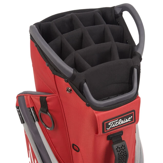 Titleist 14 Golf Cart Bag Titleist 14 Golf Cart Bag -American Golf Shop 418254 DarkRed Graphite Grey Titleist 14 Golf Cart Bag 5